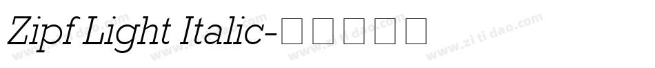 Zipf Light Italic字体转换